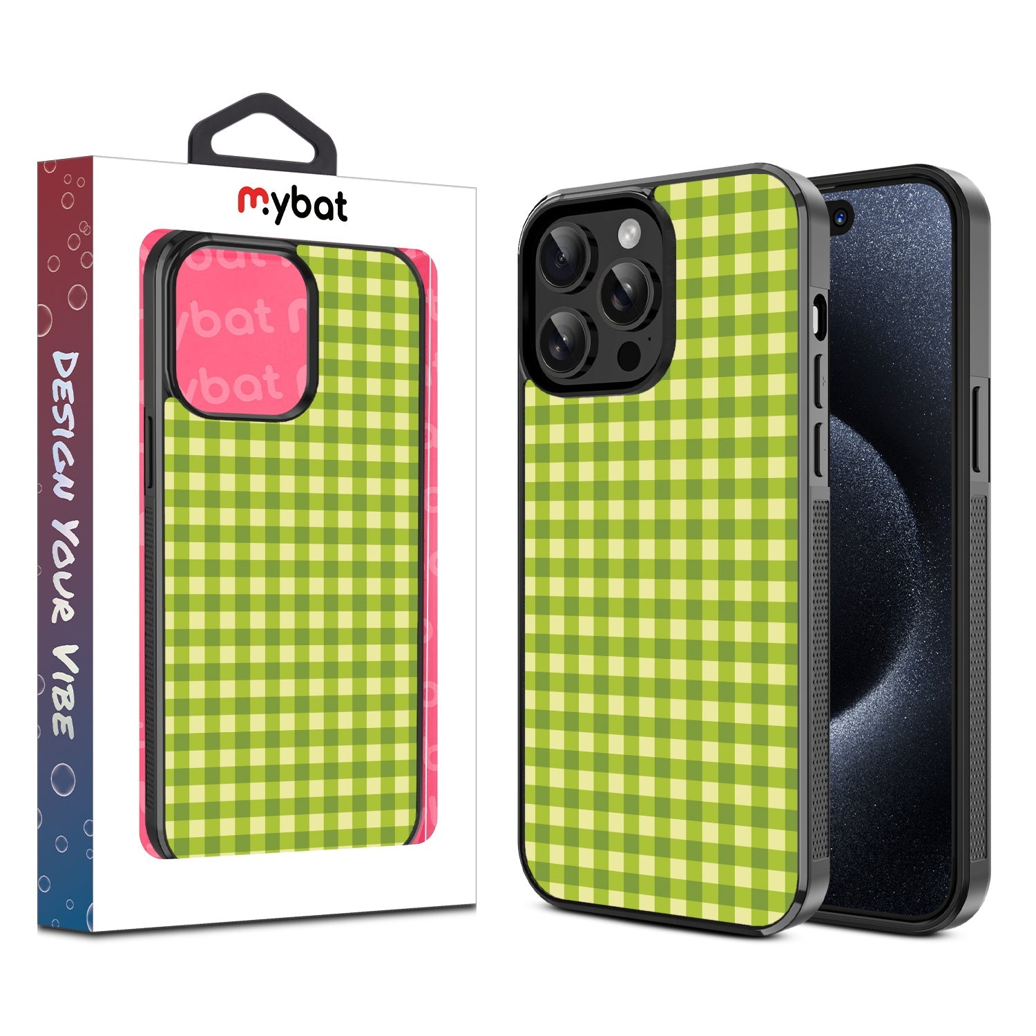 MyBat Design Lab Series Case for Apple iPhone 14 Pro - Green Gingham
