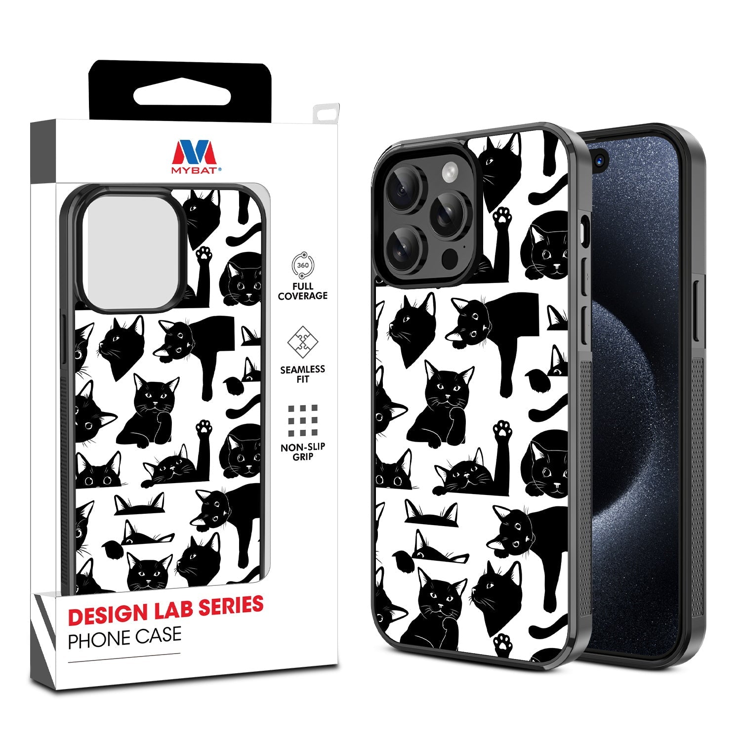 MyBat Design Lab Series Case for Apple iPhone 14 Pro Max (6.7) - Black Cats