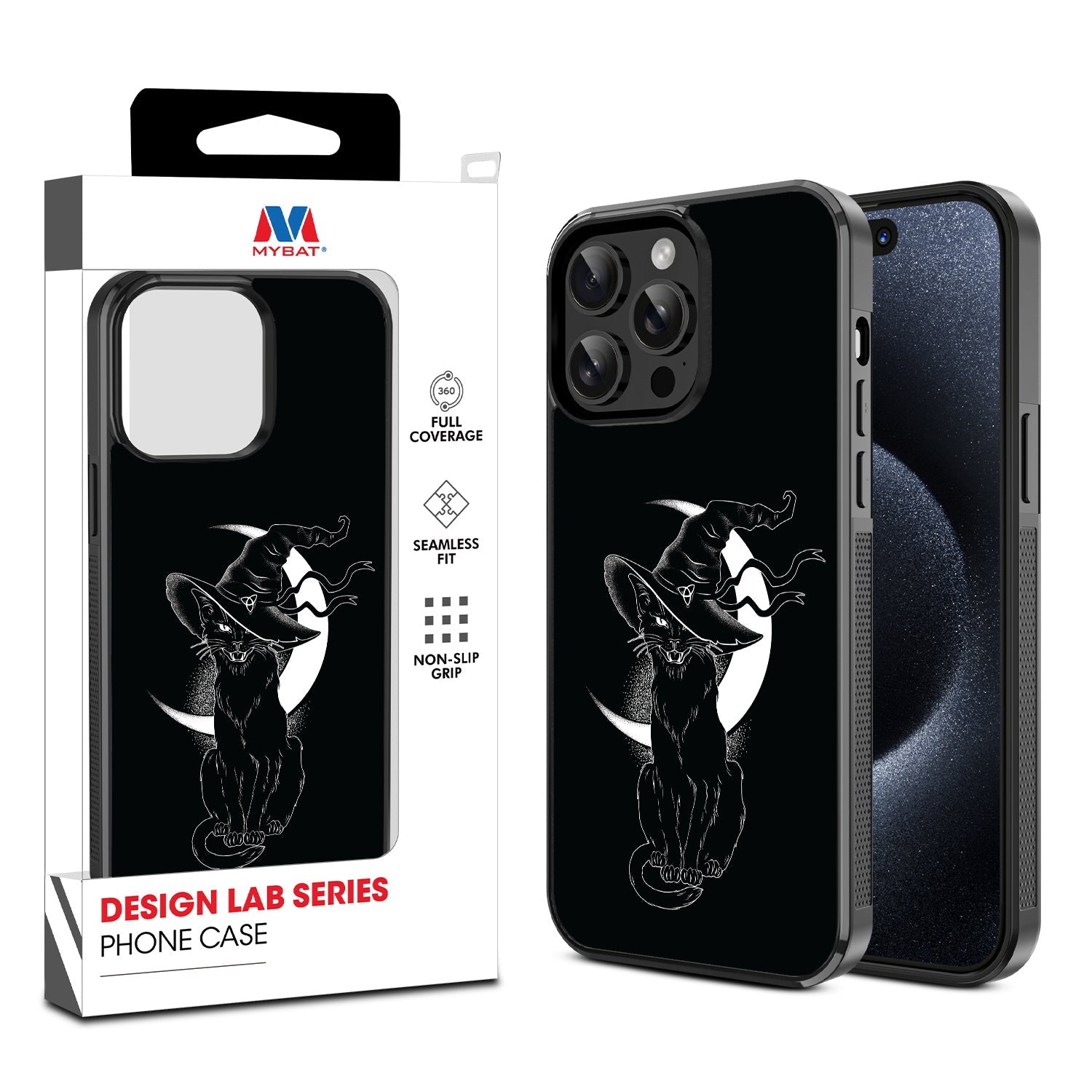 MyBat Design Lab Series Case for Apple iPhone 14 Pro Max (6.7) - Black Cat Magic