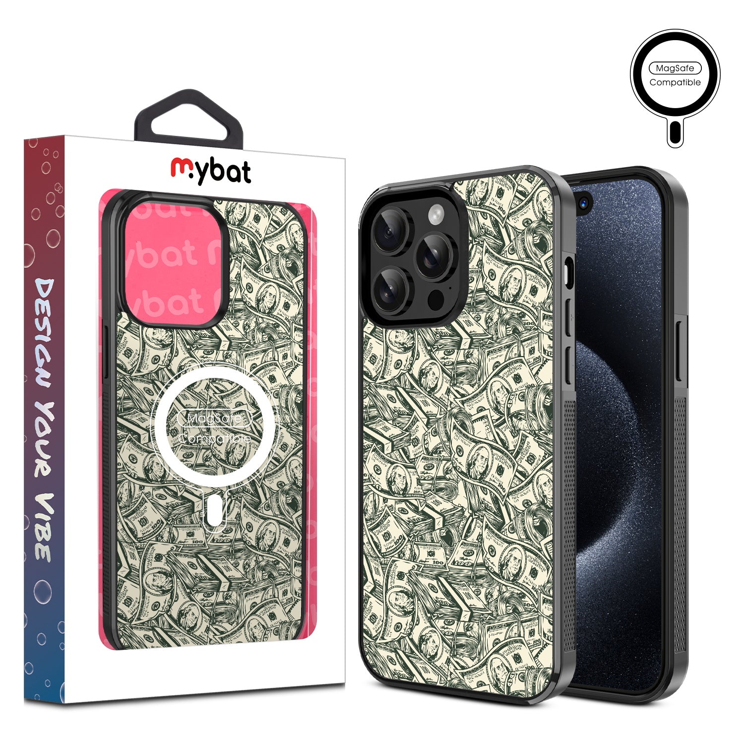 MyBat Design Lab Series MagSafe Case for Apple iPhone 14 Pro Max (6.7) - Money Stack