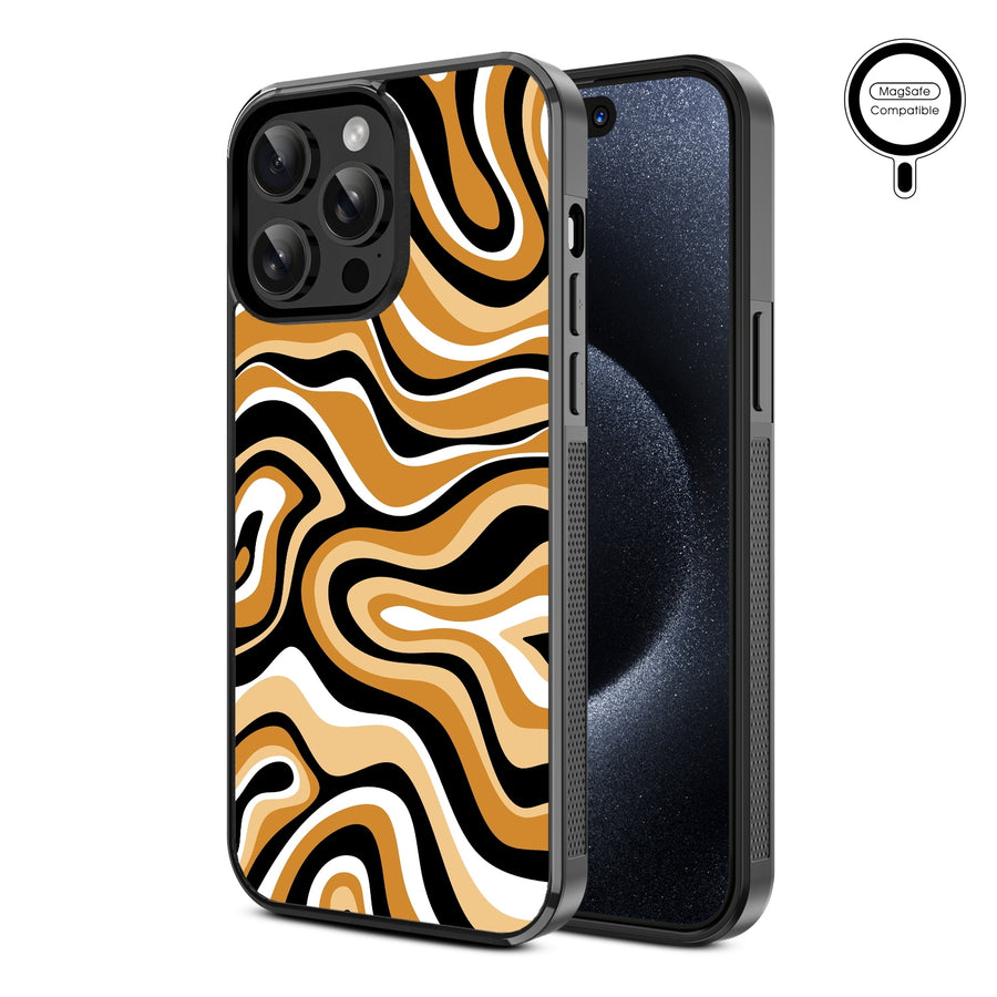 MyBat Design Lab Series MagSafe Case for Apple iPhone 14 Pro Max (6.7) - Groovy Golden Swirls - MIP14PMCSLESMSM093-2.jpg