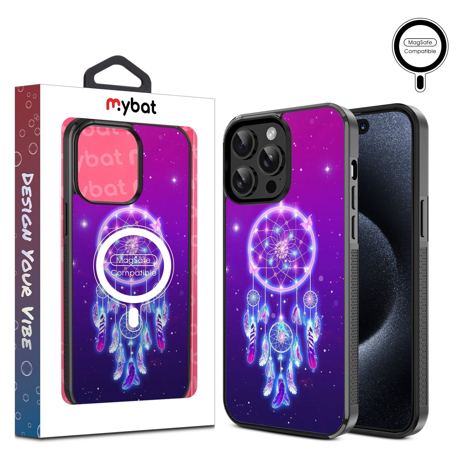 MyBat Design Lab Series MagSafe Case for Apple iPhone 14 Pro Max (6.7) - Neon Dreamcatcher