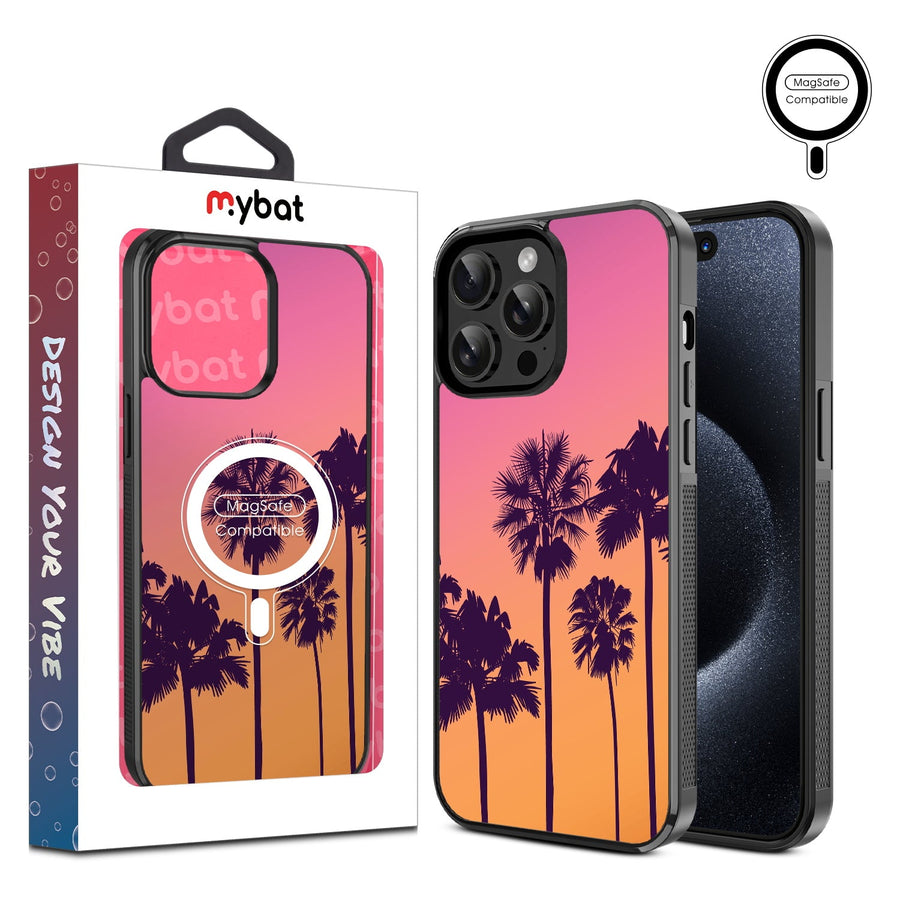 MyBat Design Lab Series MagSafe Case for Apple iPhone 14 Pro Max (6.7) - Palm Tree Sunset