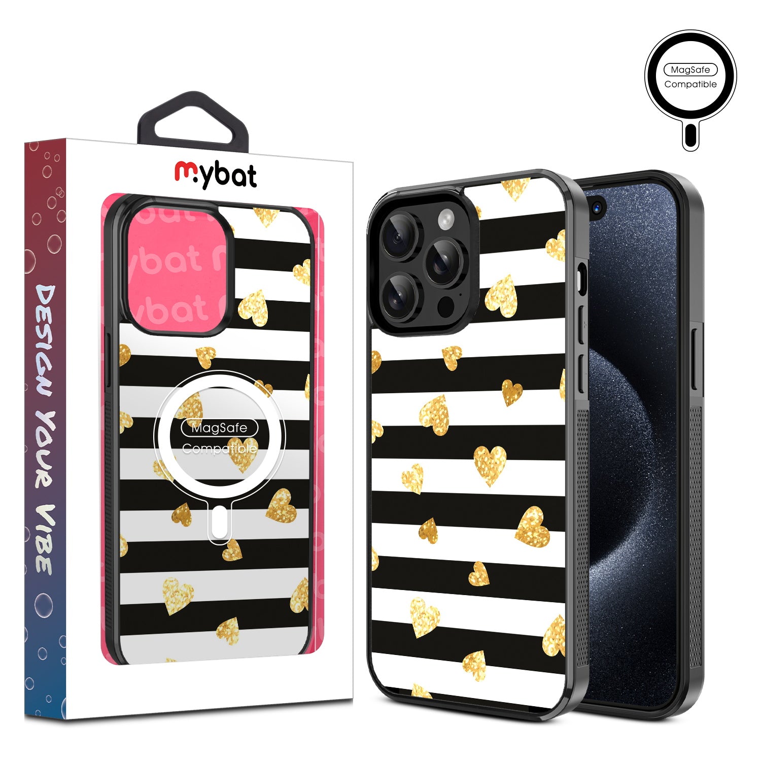MyBat Design Lab Series MagSafe Case for Apple iPhone 14 Pro Max (6.7) - Heart of Gold