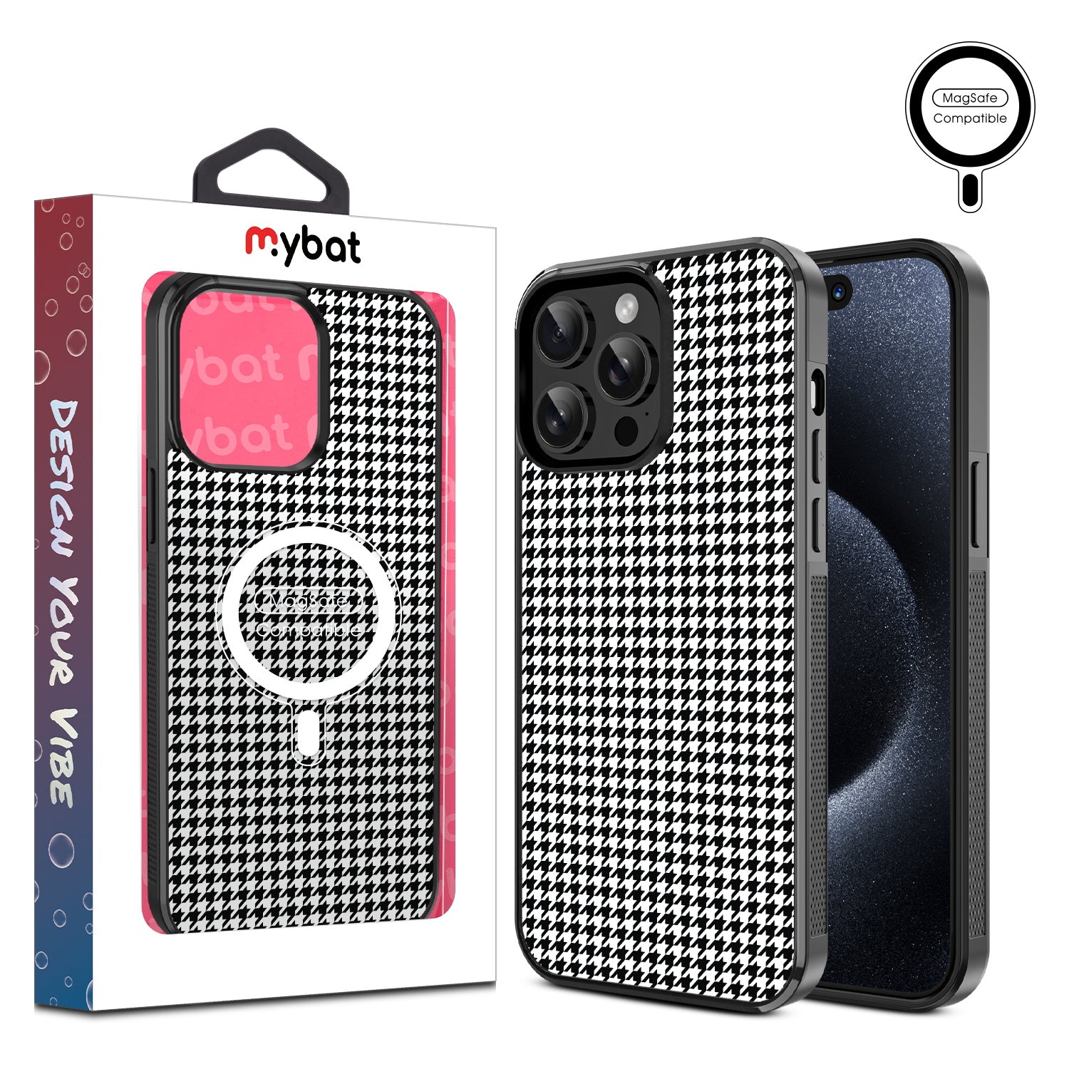 MyBat Design Lab Series MagSafe Case for Apple iPhone 14 Pro Max (6.7) - Classic Houndstooth