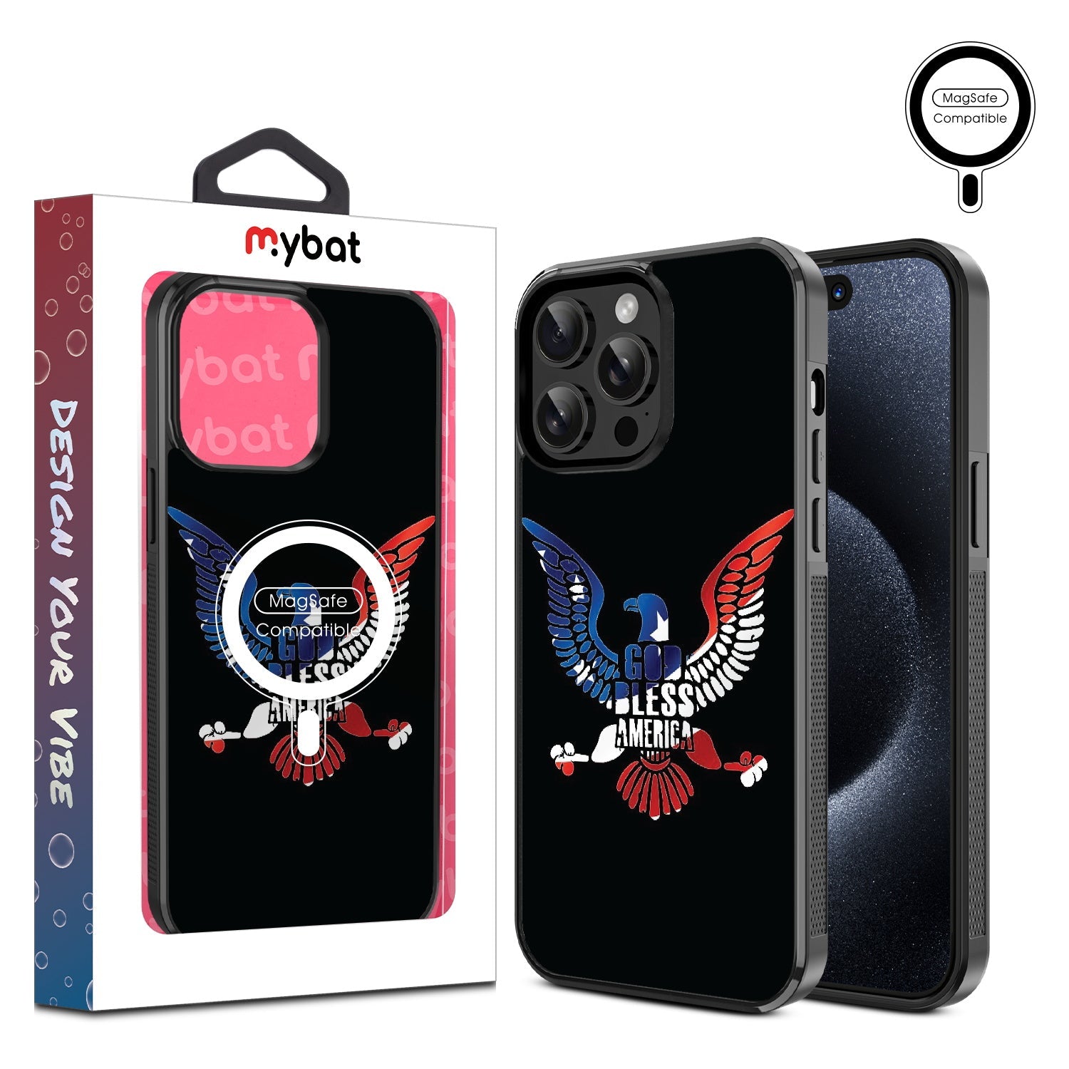 MyBat Design Lab Series MagSafe Case for Apple iPhone 14 Pro Max (6.7) - God Bless America