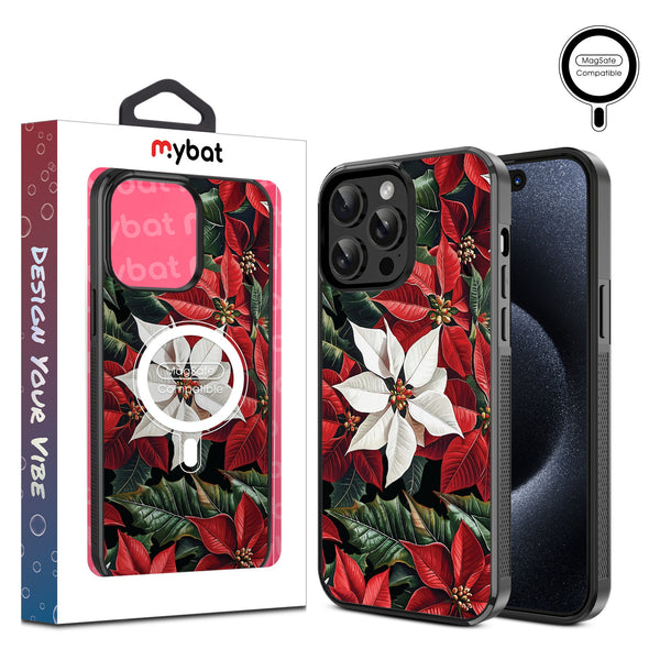 MyBat Design Lab Series MagSafe Case for Apple iPhone 14 Pro Max (6.7) - Christmas Poinsettias - MIP14PMCSLESMSM301-1.jpg