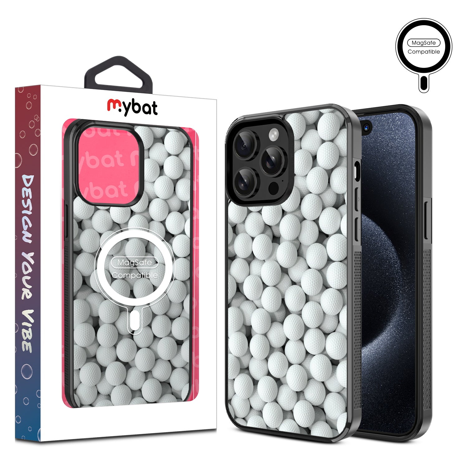 MyBat Design Lab Series MagSafe Case for Apple iPhone 14 Pro Max (6.7) - Golf Balls