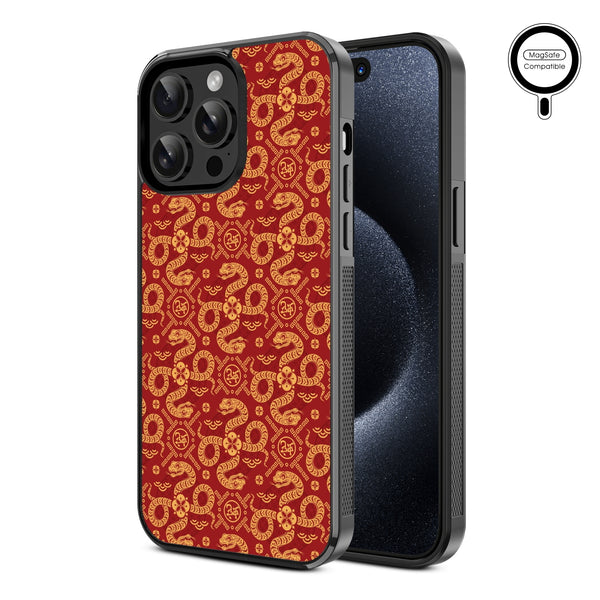 MyBat Design Lab Series MagSafe Case for Apple iPhone 14 Pro Max (6.7) - Golden Snake Dance - MIP14PMCSLESMSM317-2.jpg
