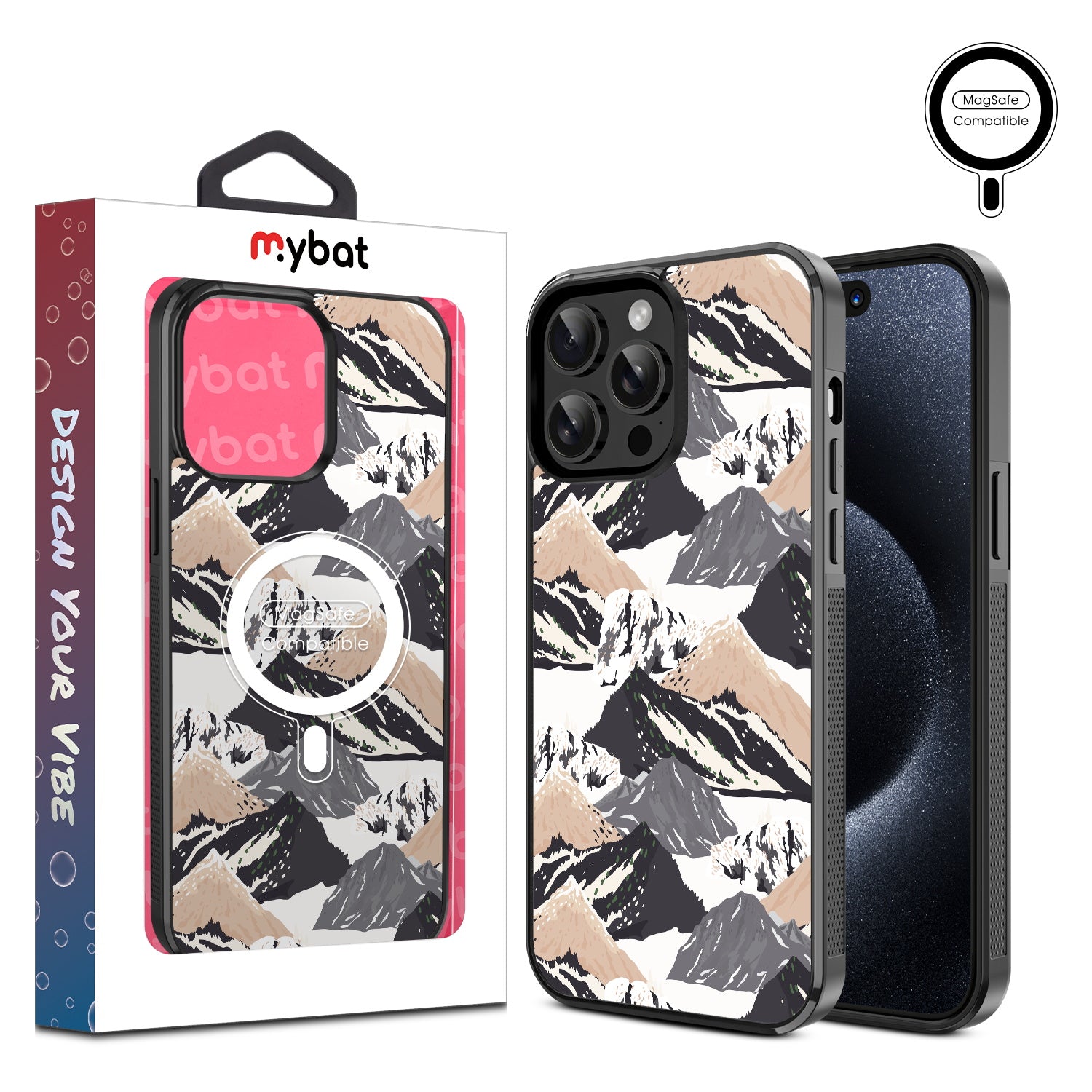 MyBat Design Lab Series MagSafe Case for Apple iPhone 14 Pro Max (6.7) - Rocky Peaks