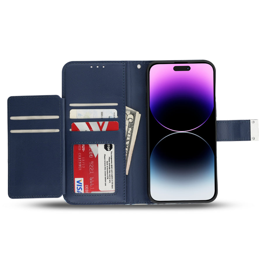 MyBat MyJacket Wallet Xtra Series with RFID Blocking for Apple iPhone 14 Pro Max - Blue Hibiscus - MIP14PMPCMJG092-3.jpg