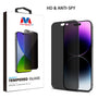 MyBat Privacy Tempered Glass Screen Protector (2.5D) for Apple iPhone 14 Pro Max - Clear