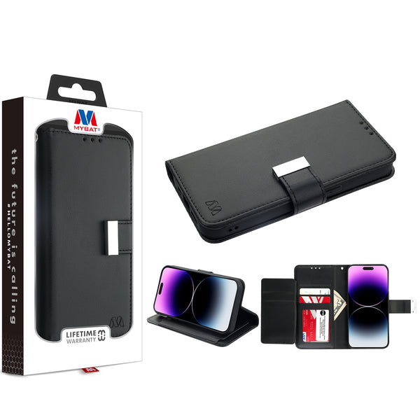 MyBat MyJacket Wallet Xtra Series for Apple iPhone 14 Pro - Black / Black - MIP14PPCMJG031-1.jpg