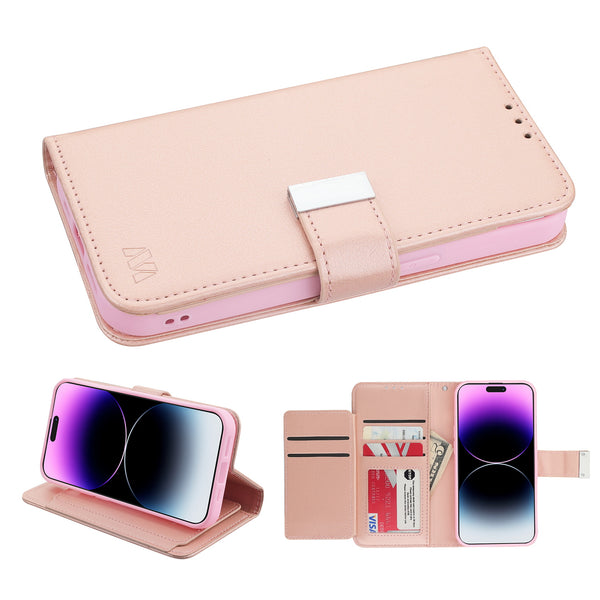 MyBat MyJacket Wallet Xtra Series for Apple iPhone 14 Pro - Rose Gold - MIP14PPCMJG035-2.jpg