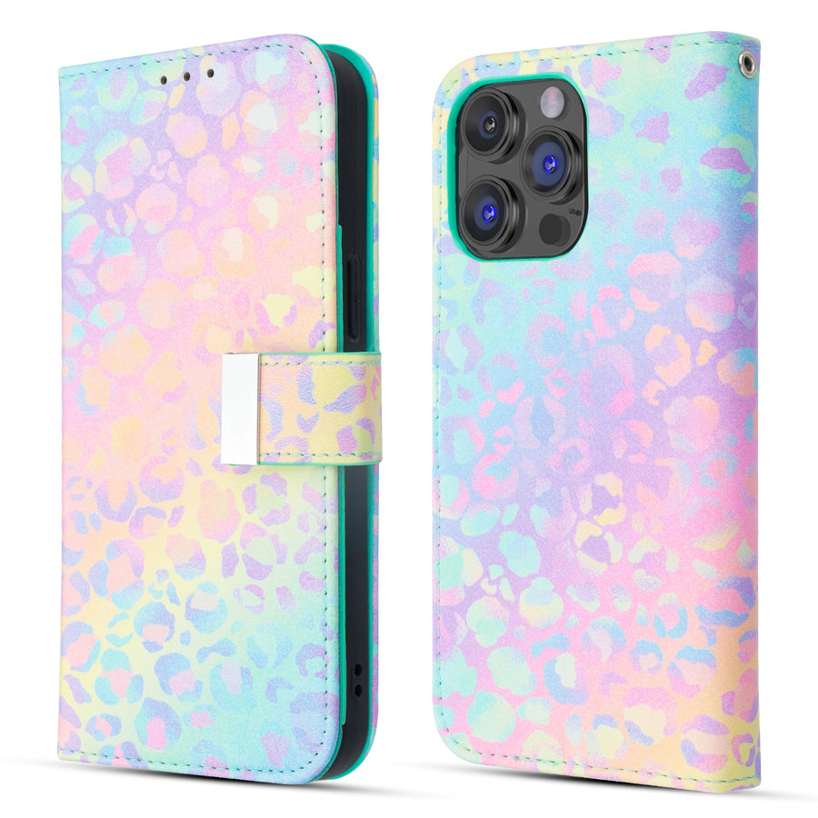 MyBat MyJacket Wallet Xtra Series with RFID Blocking for Apple iPhone 14 Pro - Holographic Leopard - MIP14PPCMJG094-6.jpg