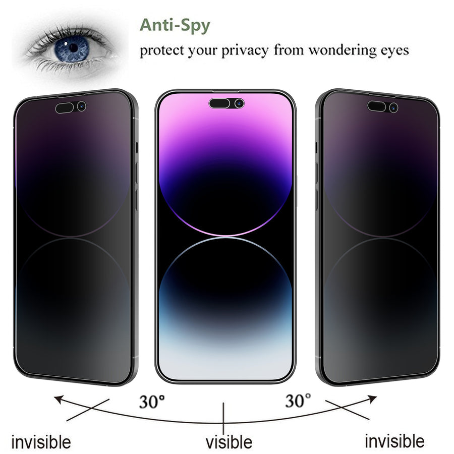 MyBat Privacy Tempered Glass Screen Protector (2.5D) for Apple iPhone 14 Pro - Clear - MIP14PSC67-3.jpg
