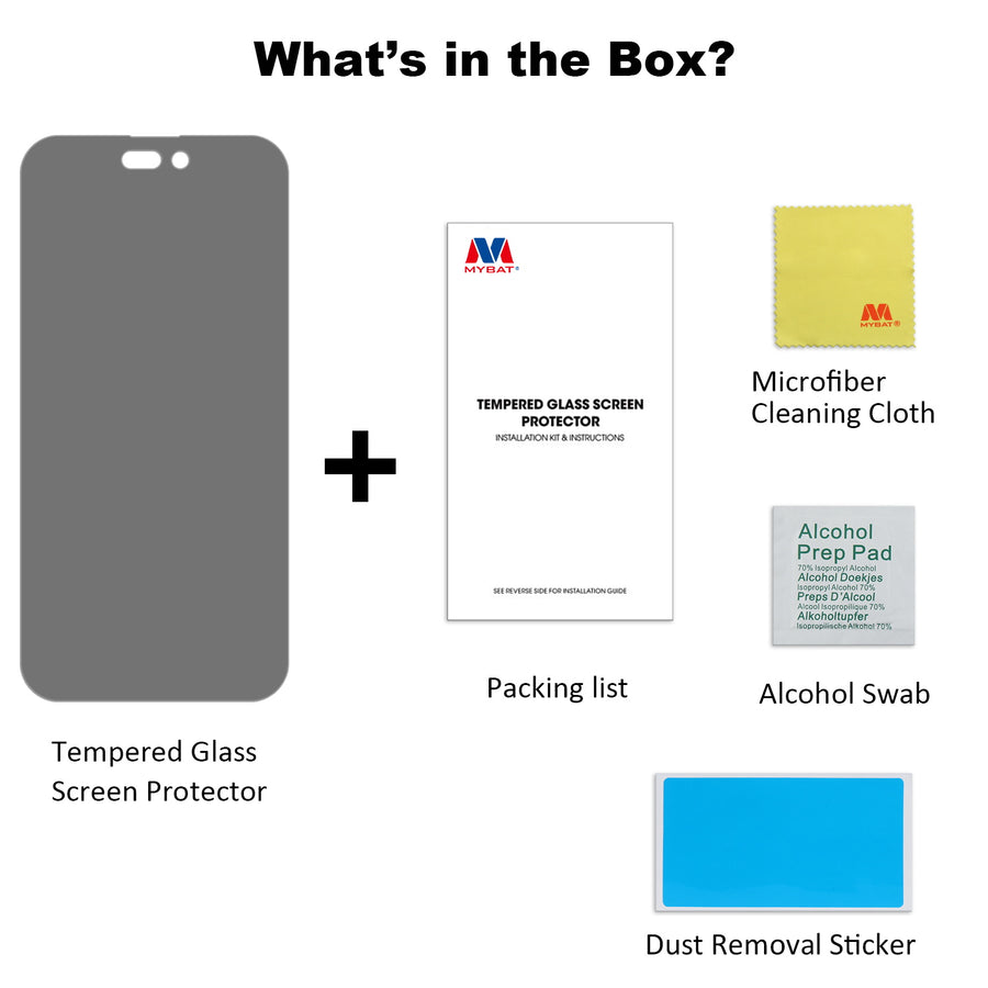 MyBat Privacy Tempered Glass Screen Protector (2.5D) for Apple iPhone 14 Pro - Clear - MIP14PSC67-6.jpg