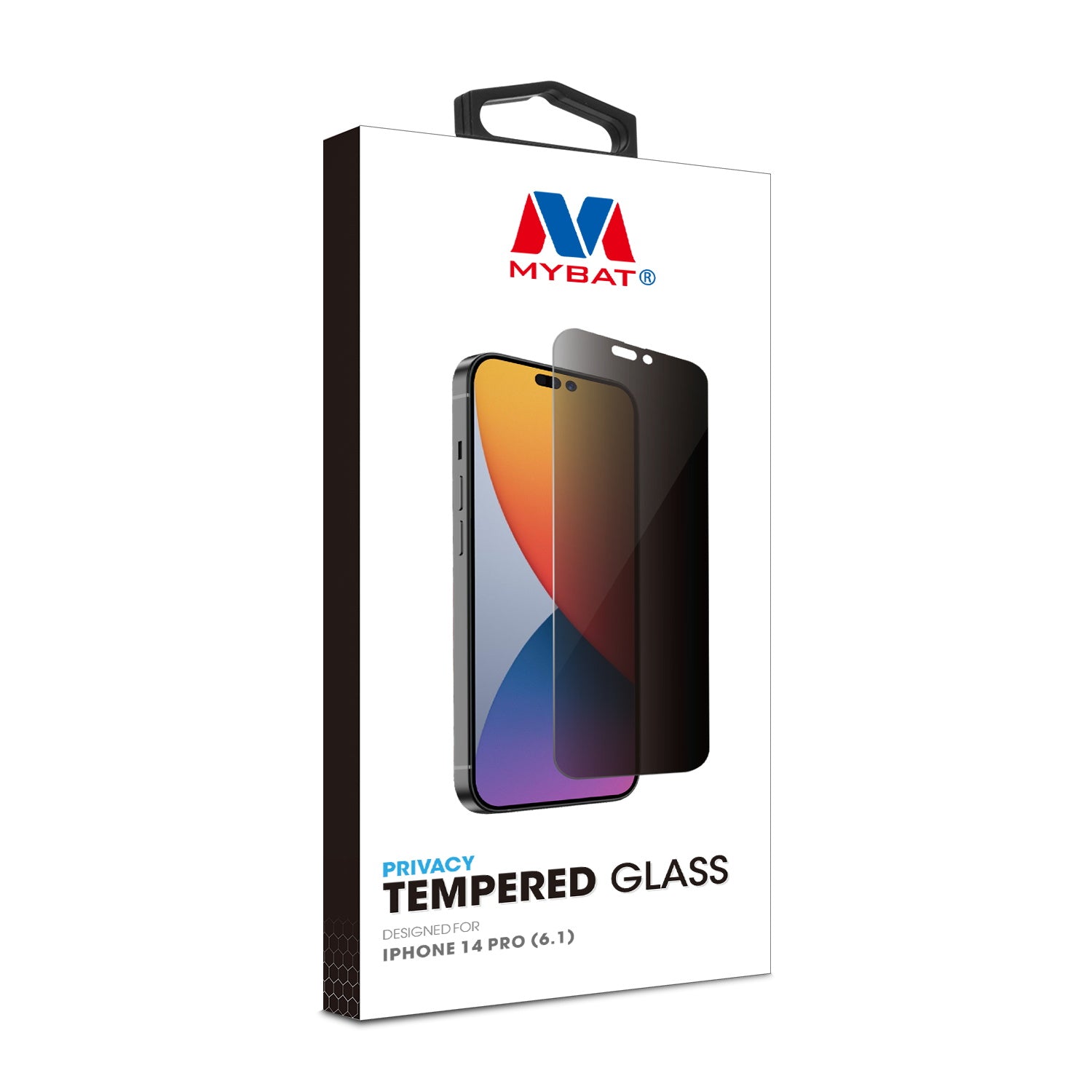 MyBat Privacy Tempered Glass Screen Protector (2.5D) for Apple iPhone 14 Pro - Clear