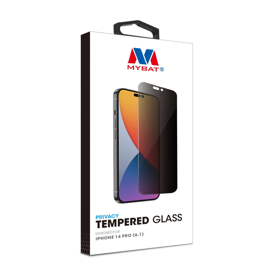 MyBat Privacy Tempered Glass Screen Protector (2.5D) for Apple iPhone 14 Pro - Clear