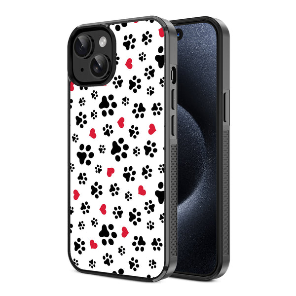 MyBat Design Lab Series Case for Apple iPhone 15 (6.1) - Paw Prints and Hearts - MIP15CSLESM001-2.jpg