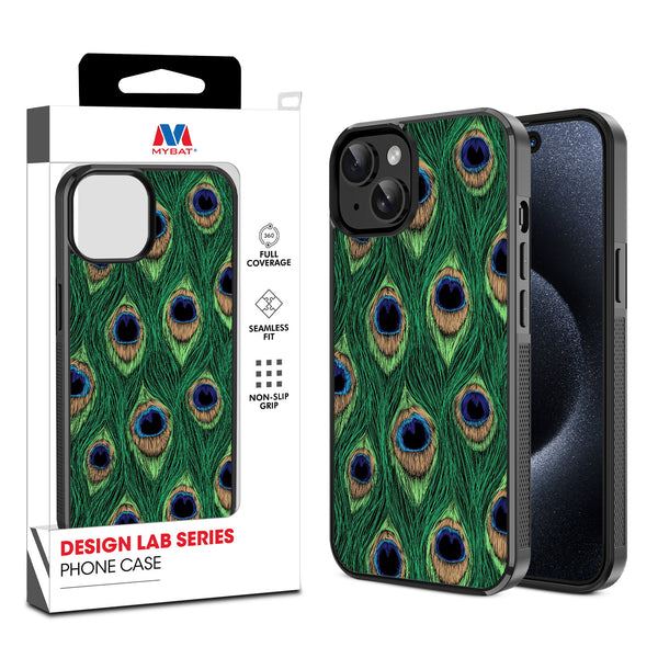 MyBat Design Lab Series Case for Apple iPhone 15 (6.1) - Peacock Feathers - MIP15CSLESM018-1.jpg