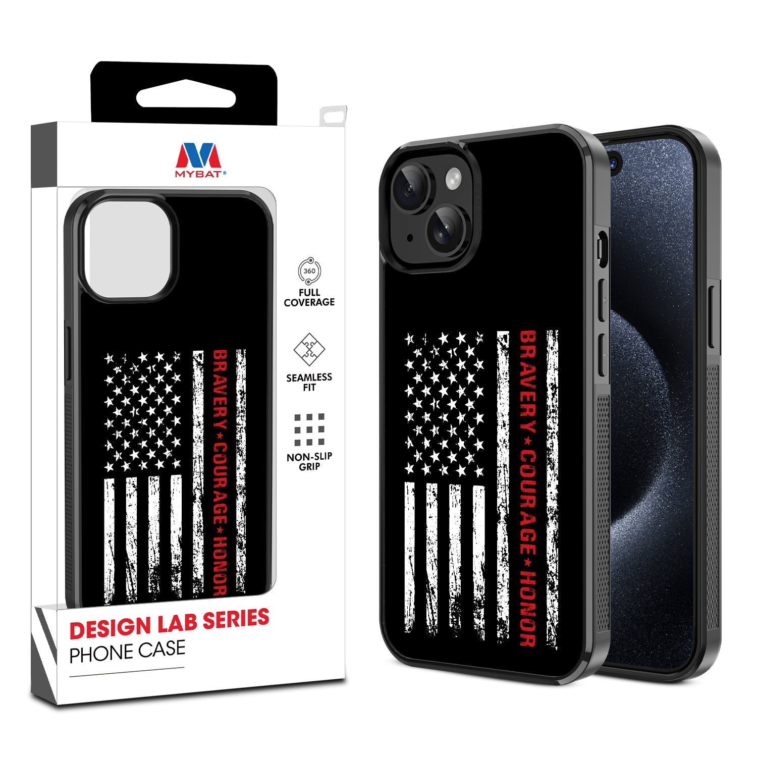 MyBat Design Lab Series Case for Apple iPhone 15 (6.1) - Firefighter Flag