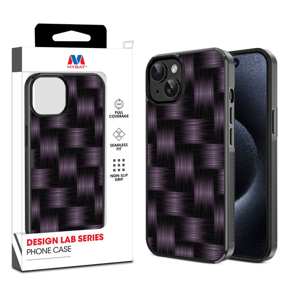 MyBat Design Lab Series Case for Apple iPhone 15 (6.1) - Woven Carbon Fiber - MIP15CSLESM085-1.jpg