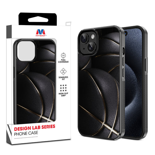 MyBat Design Lab Series Case for Apple iPhone 15 (6.1) - Black Basketballs - MIP15CSLESM090-1.jpg