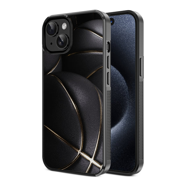 MyBat Design Lab Series Case for Apple iPhone 15 (6.1) - Black Basketballs - MIP15CSLESM090-2.jpg
