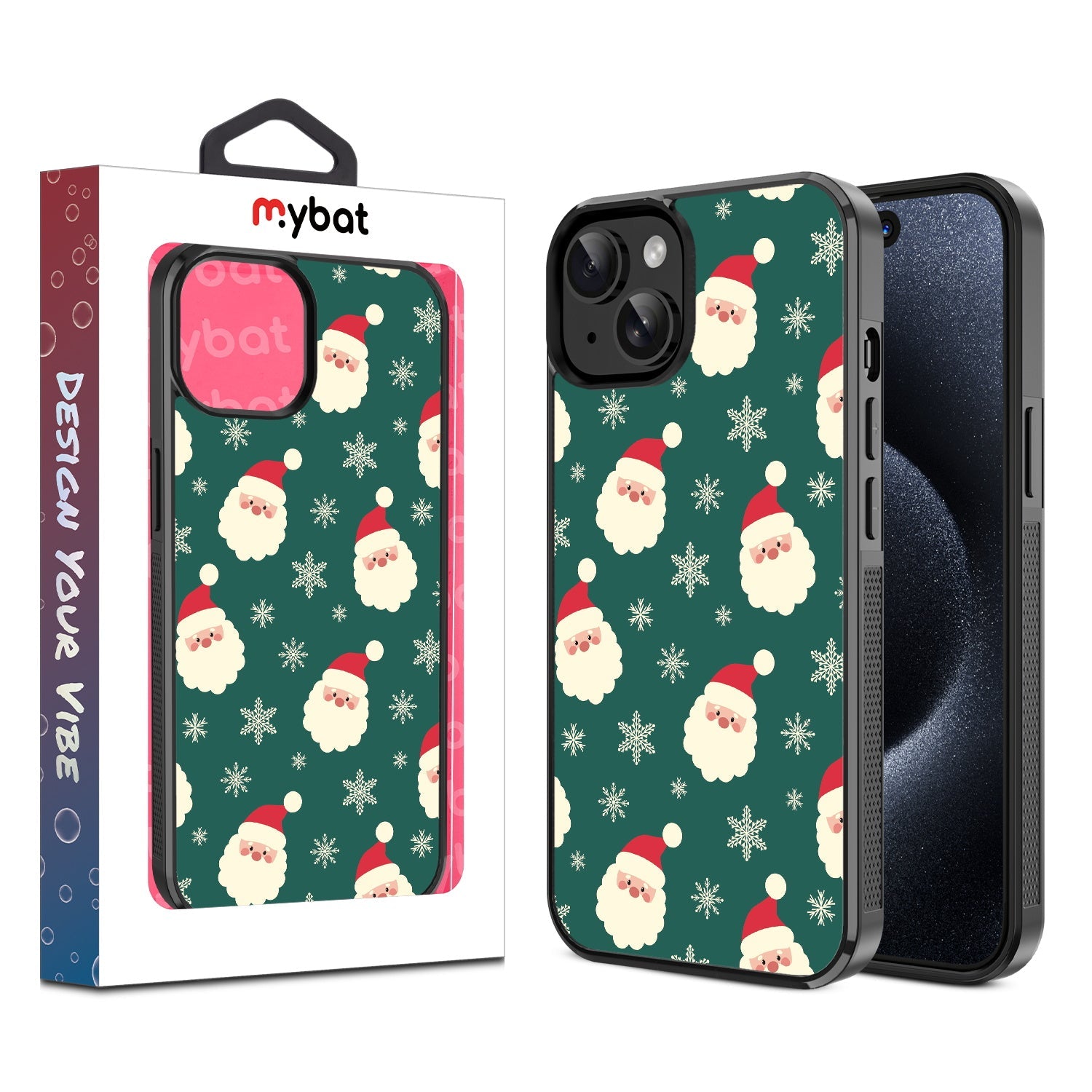 MyBat Design Lab Series Case for Apple iPhone 15 (6.1) - Jolly Saint Nick