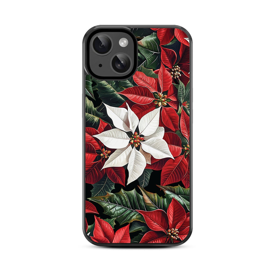 MyBat Design Lab Series Case for Apple iPhone 15 (6.1) - Christmas Poinsettias