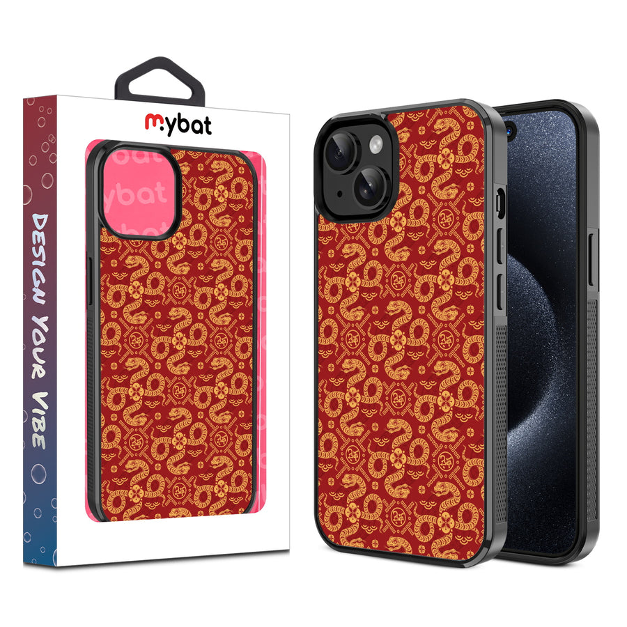 MyBat Design Lab Series Case for Apple iPhone 15 (6.1) - Golden Snake Dance - MIP15CSLESM317-1.jpg
