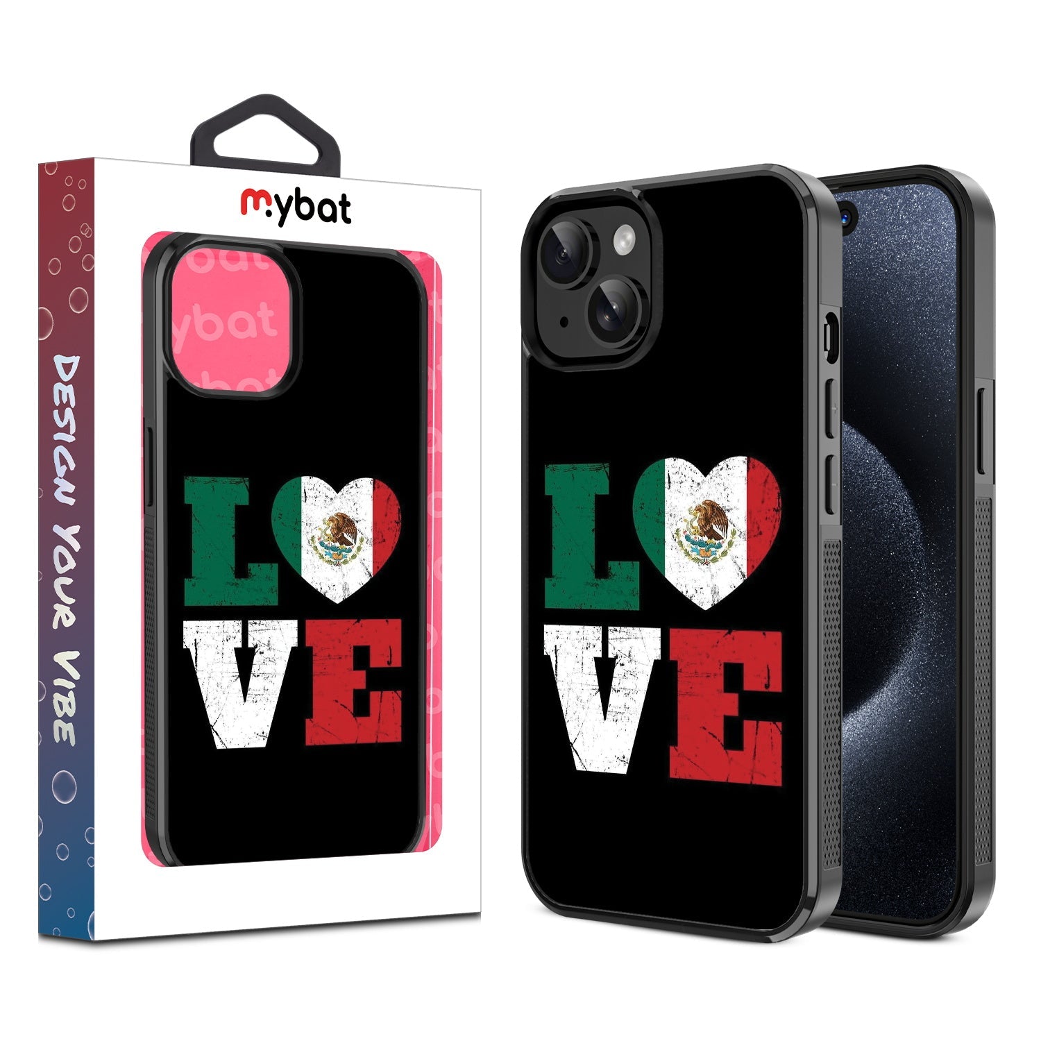 MyBat Design Lab Series Case for Apple iPhone 15 (6.1) - Love 4 Mexico