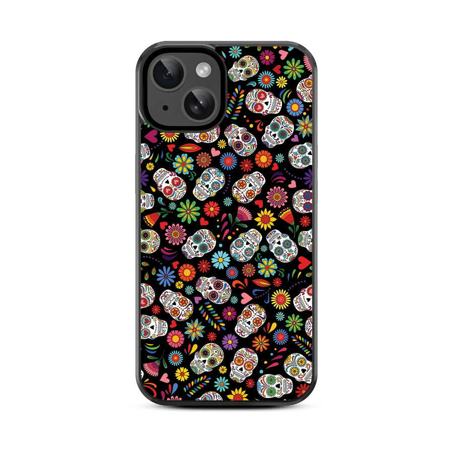 MyBat Design Lab Series Case for Apple iPhone 15 (6.1) - Fiesta Skulls - MIP15CSLESM421-3.jpg