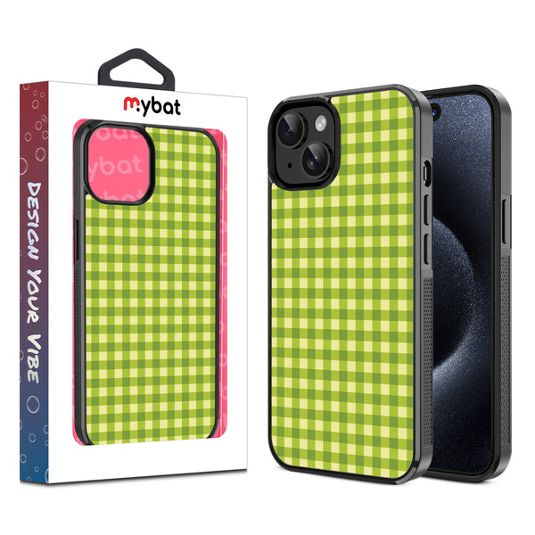 MyBat Design Lab Series Case for Apple iPhone 15 - Green Gingham - MIP15CSLESM476-1.jpg
