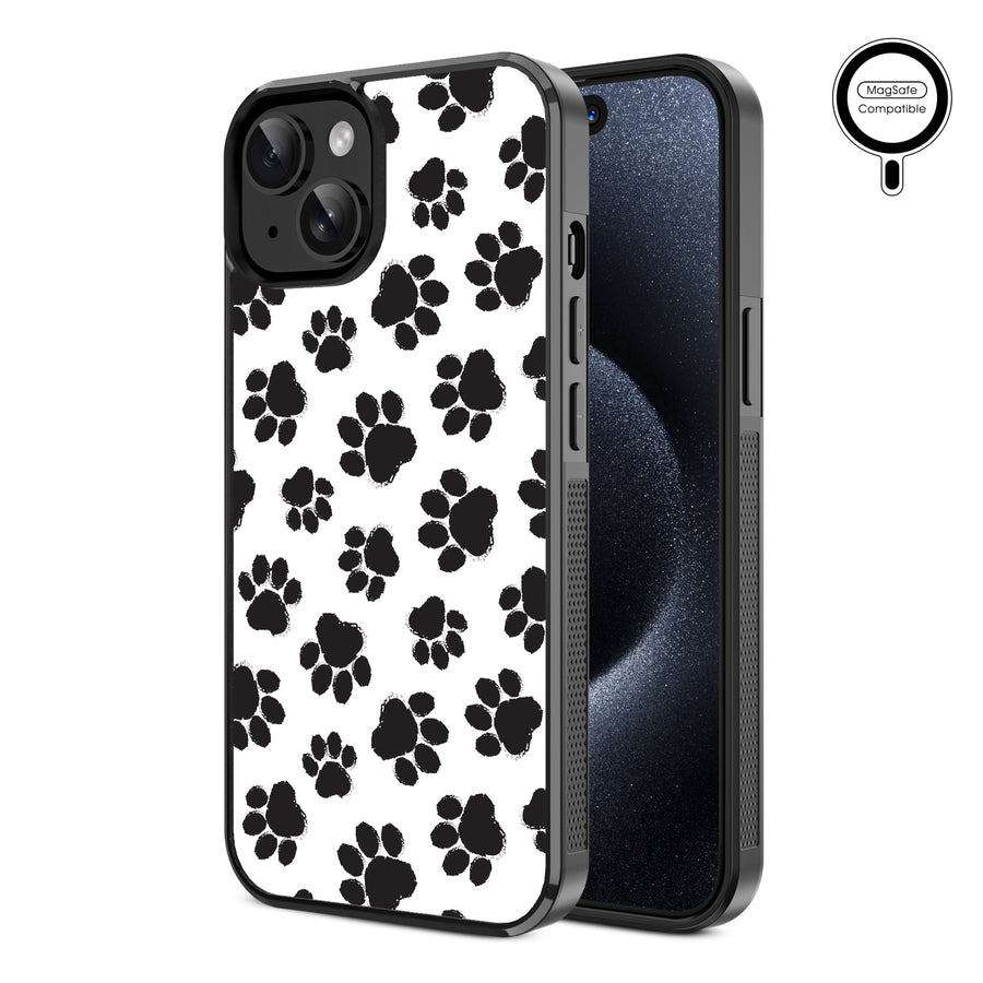 MyBat Design Lab Series MagSafe Case for Apple iPhone 15 (6.1) - Black Paw Prints - MIP15CSLESMSM002-2.jpg