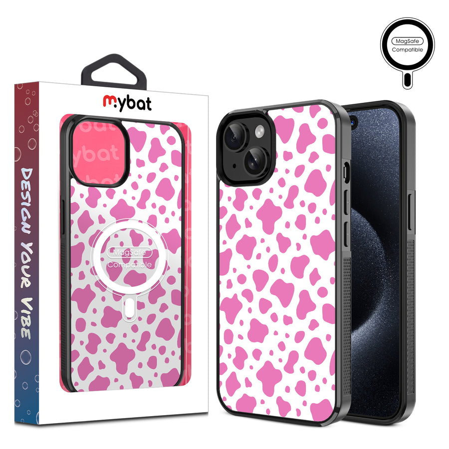 MyBat Design Lab Series MagSafe Case for Apple iPhone 15 (6.1) - Pink Cow Print - MIP15CSLESMSM015-1.jpg