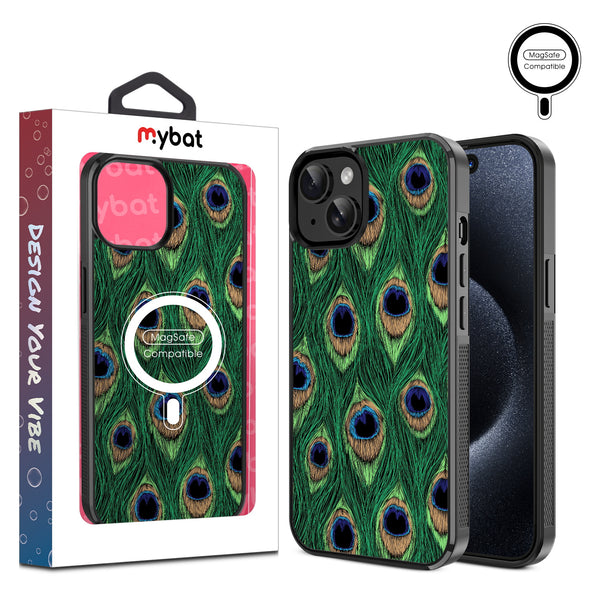 MyBat Design Lab Series MagSafe Case for Apple iPhone 15 (6.1) - Peacock Feathers - MIP15CSLESMSM018-1.jpg