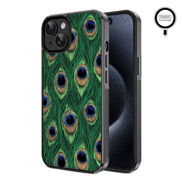 MyBat Design Lab Series MagSafe Case for Apple iPhone 15 (6.1) - Peacock Feathers - MIP15CSLESMSM018-2.jpg