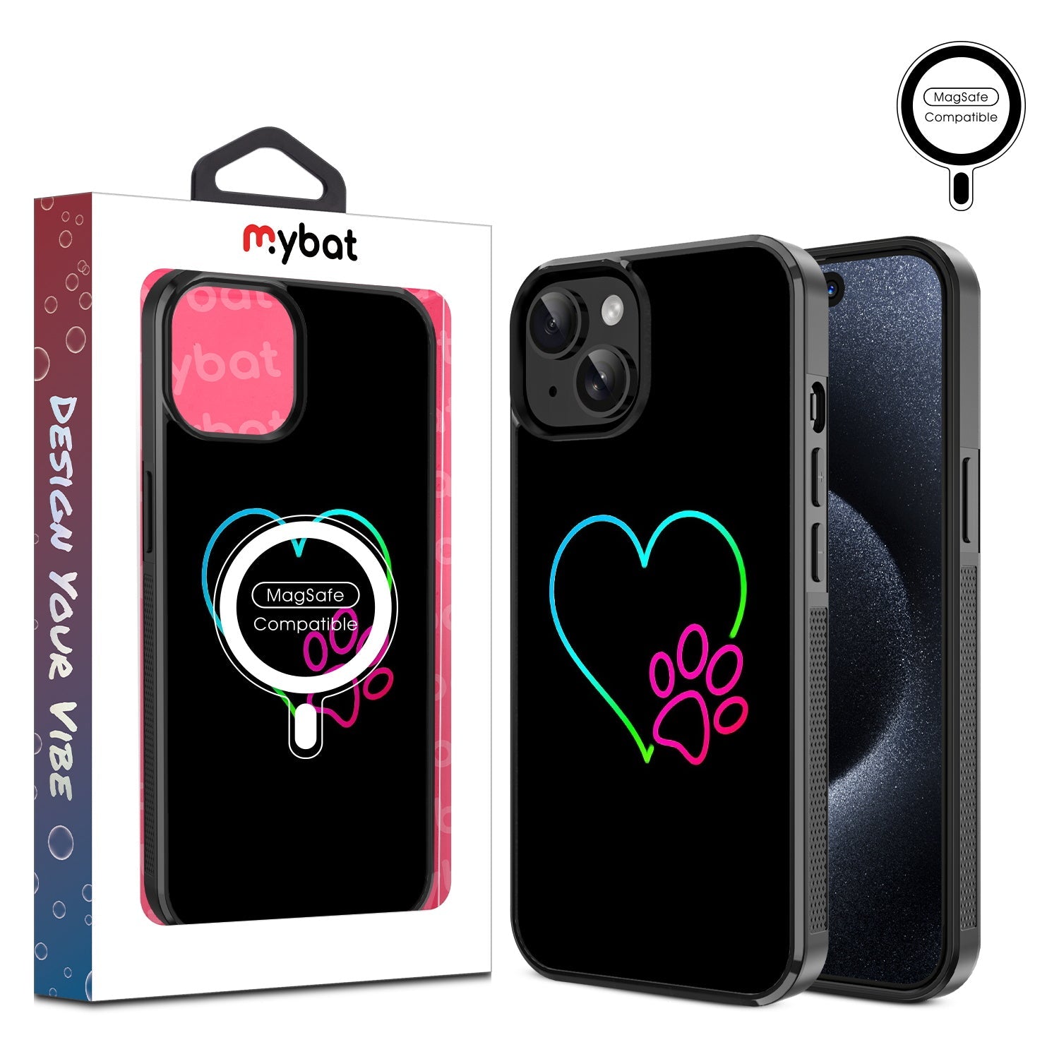 MyBat Design Lab Series MagSafe Case for Apple iPhone 15 (6.1) - Puppy Love