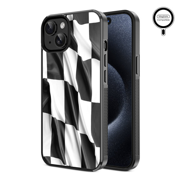 MyBat Design Lab Series MagSafe Case for Apple iPhone 15 (6.1) - Racing Flag - MIP15CSLESMSM040-2.jpg
