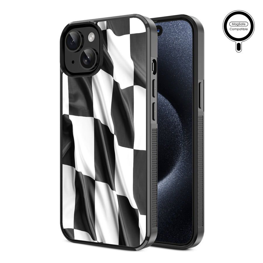 MyBat Design Lab Series MagSafe Case for Apple iPhone 15 (6.1) - Racing Flag - MIP15CSLESMSM040-2.jpg