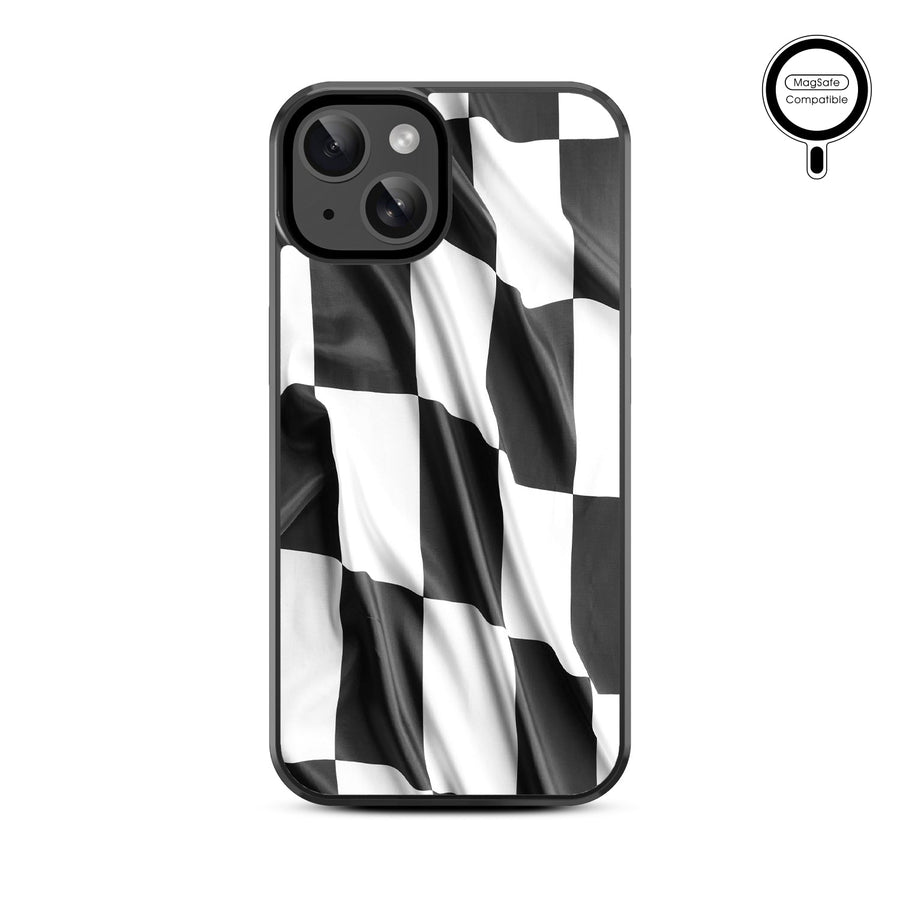 MyBat Design Lab Series MagSafe Case for Apple iPhone 15 (6.1) - Racing Flag