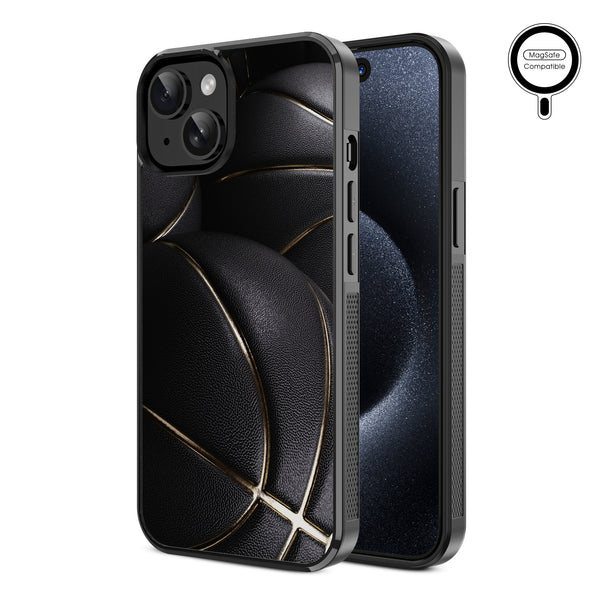 MyBat Design Lab Series MagSafe Case for Apple iPhone 15 (6.1) - Black Basketballs - MIP15CSLESMSM090-2.jpg