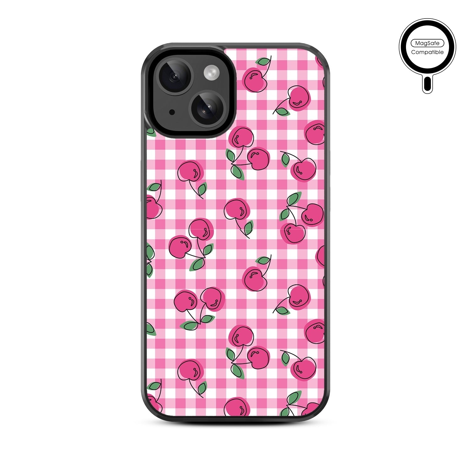 MyBat Design Lab Series MagSafe Case for Apple iPhone 15 (6.1) - Pink Cherries