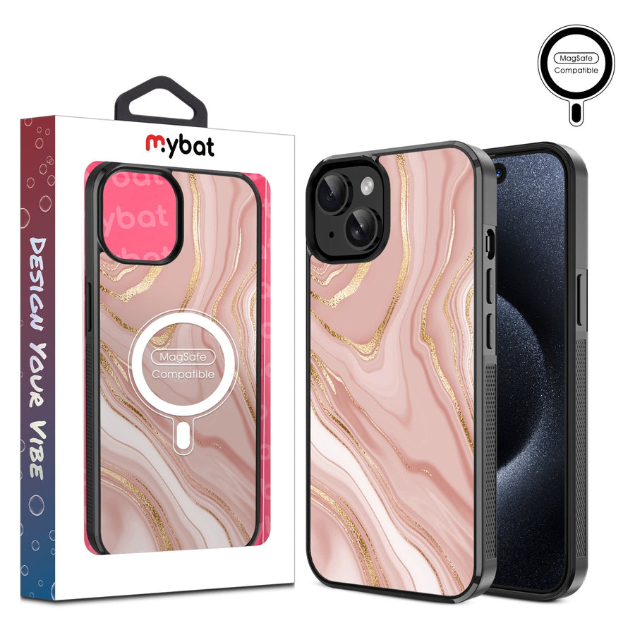 MyBat Design Lab Series MagSafe Case for Apple iPhone 15 (6.1) - Pink Marble