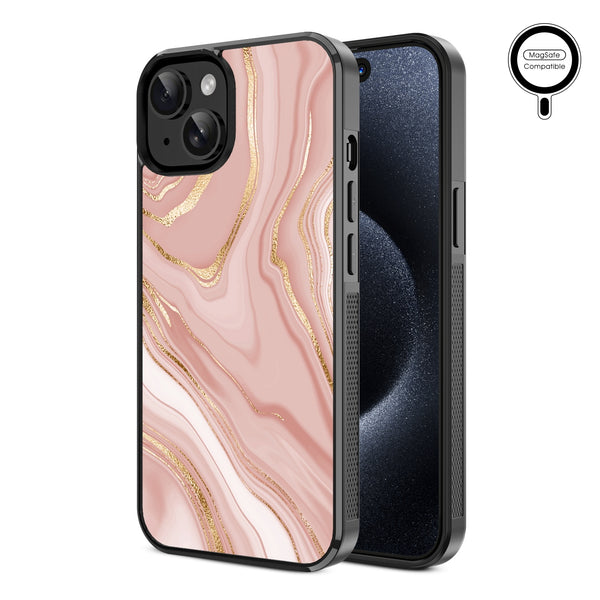 MyBat Design Lab Series MagSafe Case for Apple iPhone 15 (6.1) - Pink Marble - MIP15CSLESMSM107-2.jpg