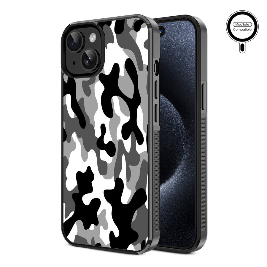 MyBat Design Lab Series MagSafe Case for Apple iPhone 15 (6.1) - Black & White Camouflage - MIP15CSLESMSM122-2.jpg