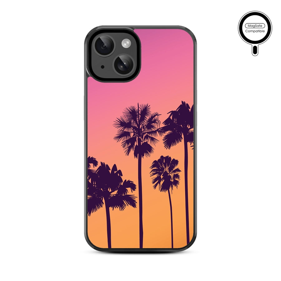 MyBat Design Lab Series MagSafe Case for Apple iPhone 15 (6.1) - Palm Tree Sunset