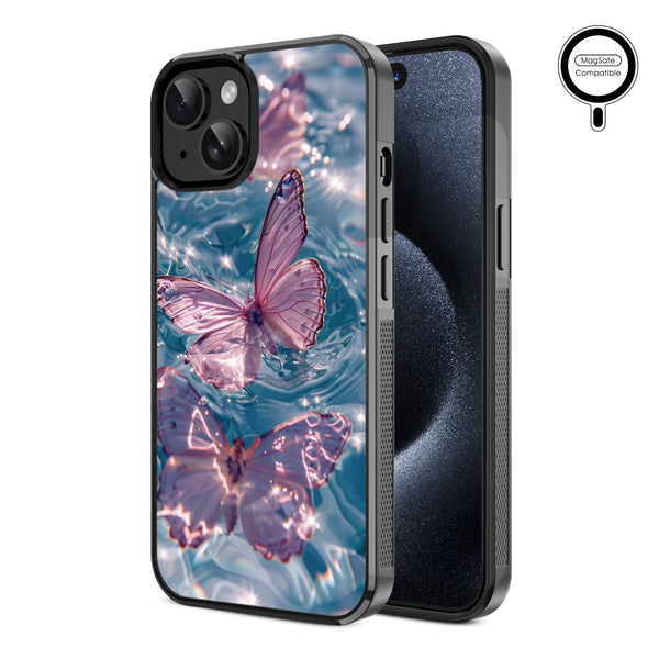 MyBat Design Lab Series MagSafe Case for Apple iPhone 15 (6.1) - Floating Butterflies - MIP15CSLESMSM180-2.jpg